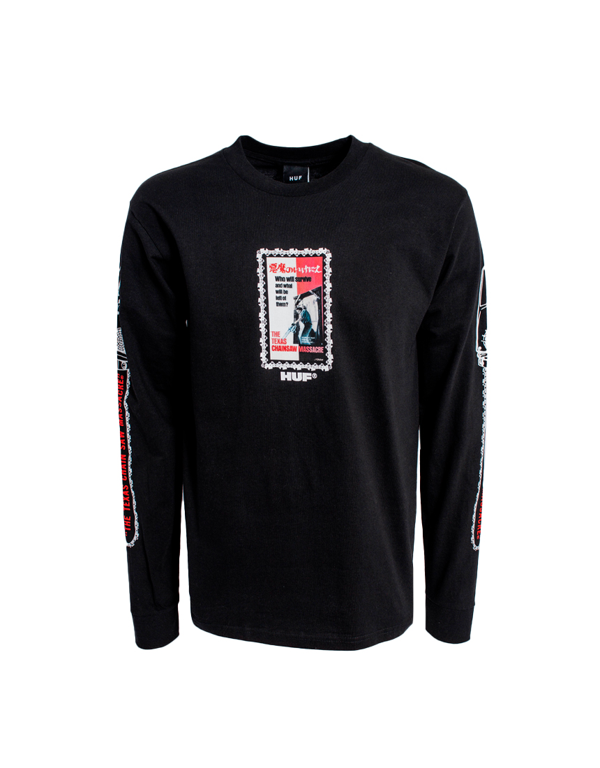 TS02434-BLACK DUAL CHAIN L/S TEE Футболка дл. рукав HUF
