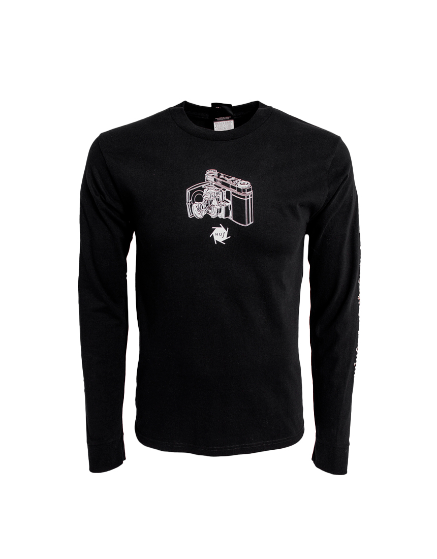 TS02465-BLACK INNER VISION L/S TEE Футболка дл. Рукав HUF