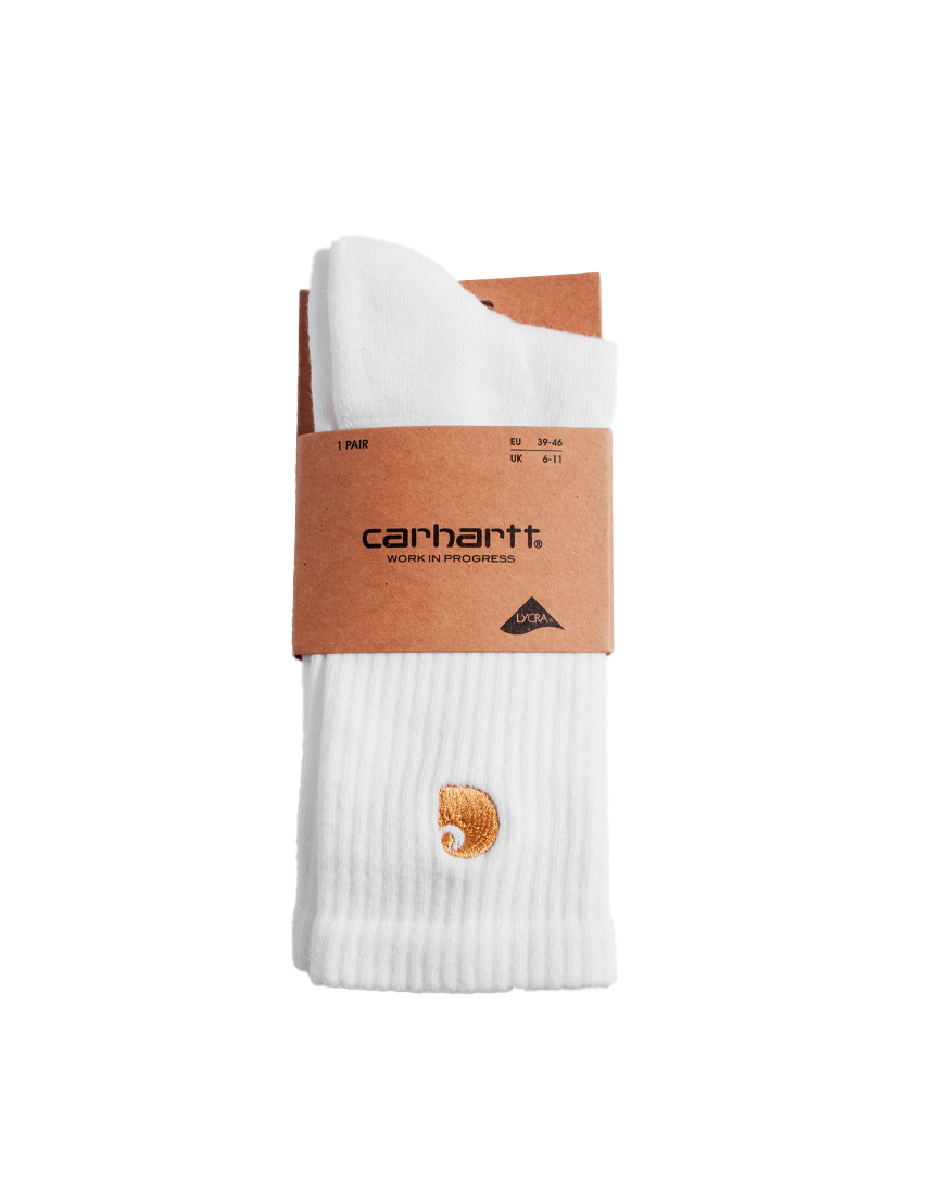 I029421 Chase Socks WHITE / GOLD Носки CARHARTT
