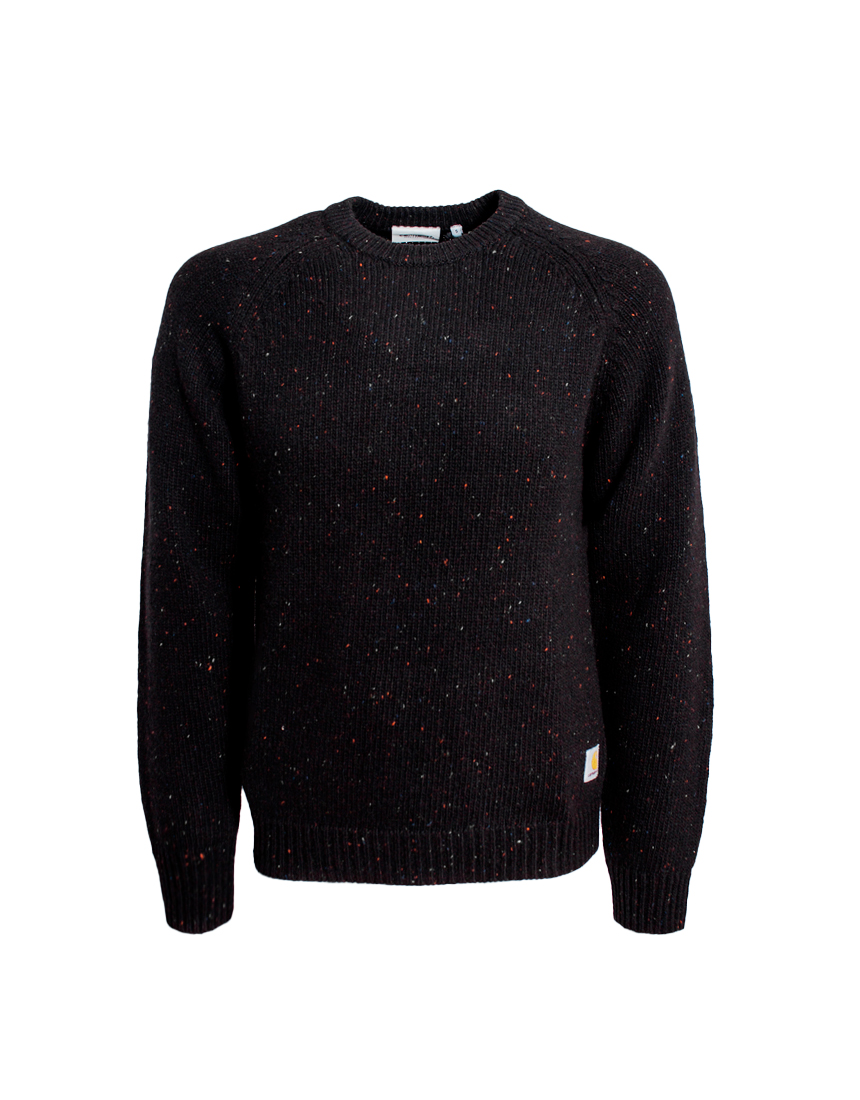 I010977 Anglistic Sweater Свитер вязаный BLACK CARHARTT
