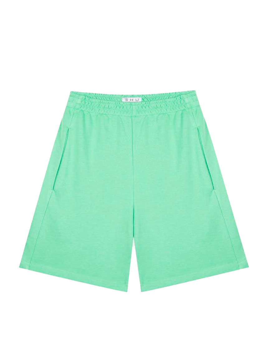 Хлопковые шорты светло-зелёные SHU 