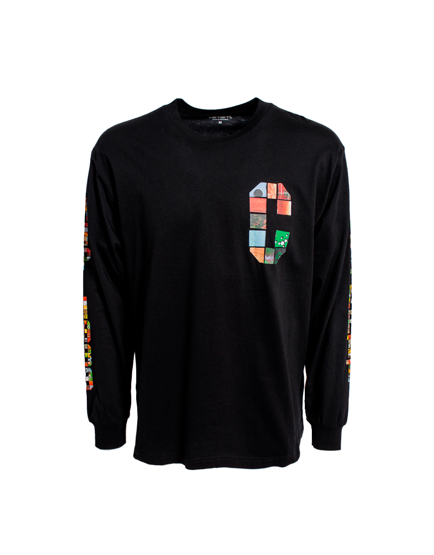 I033674 BLACK Футболка дл. рукав CARHARTT