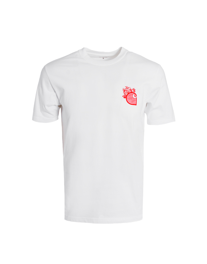 S/S Little Hellraiser T-Shirt WHITE / RED CARHARTT