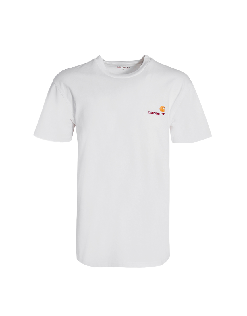 S/S American Script T-Shirt WHITE Футболка CARHARTT